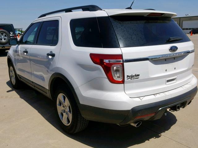 1FM5K8B87EGB02620 - 2014 FORD EXPLORER WHITE photo 3