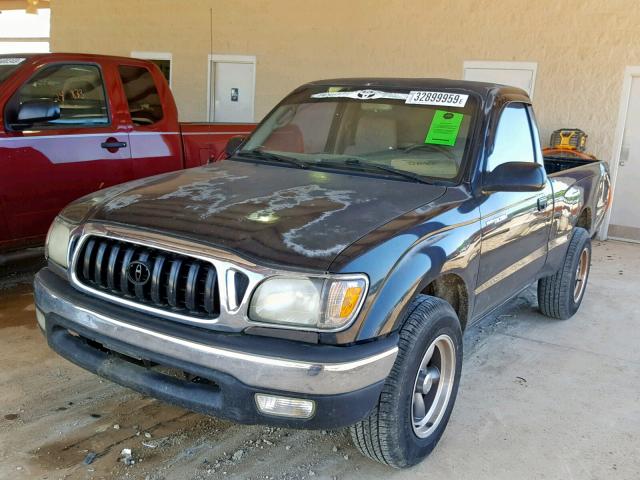 5TENL42N61Z867627 - 2001 TOYOTA TACOMA BLACK photo 2