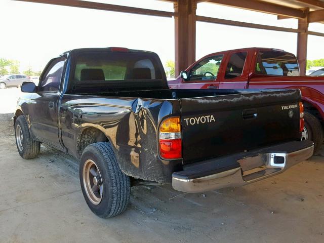 5TENL42N61Z867627 - 2001 TOYOTA TACOMA BLACK photo 3