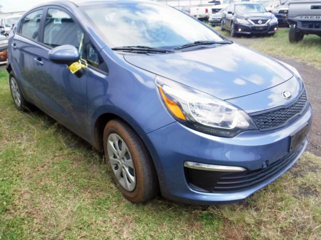 KNADM4A3XG6638590 - 2016 KIA RIO LX BLUE photo 1