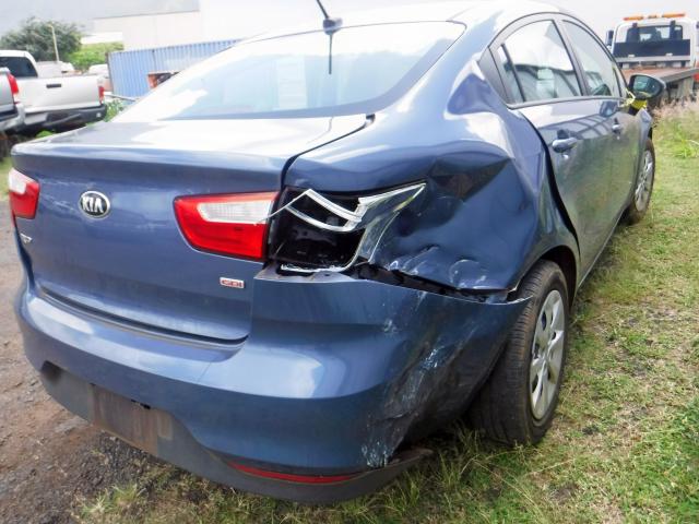 KNADM4A3XG6638590 - 2016 KIA RIO LX BLUE photo 4