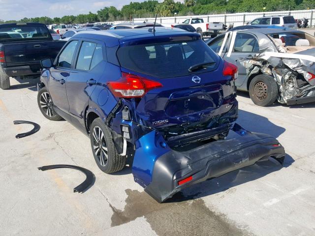 3N1CP5CU9JL512349 - 2018 NISSAN KICKS S BLUE photo 3