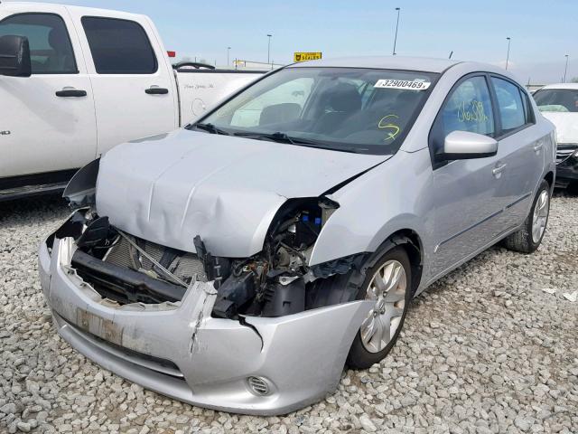 3N1AB6AP1BL657086 - 2011 NISSAN SENTRA 2.0 SILVER photo 2