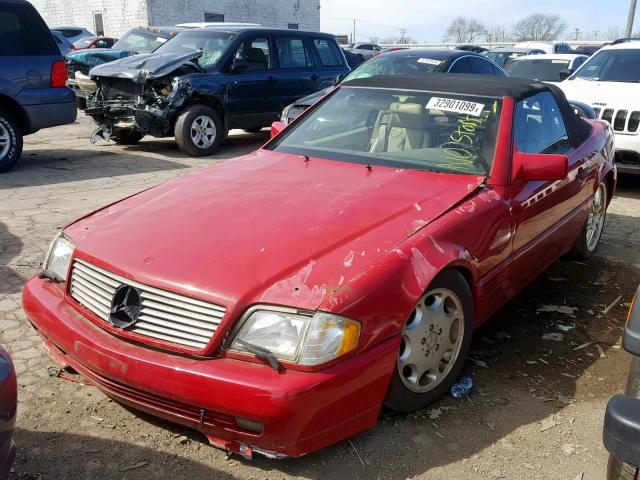 WDBFA76E5SF117106 - 1995 MERCEDES-BENZ SL 600 RED photo 2