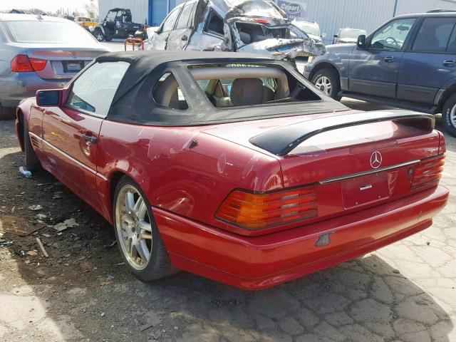 WDBFA76E5SF117106 - 1995 MERCEDES-BENZ SL 600 RED photo 3