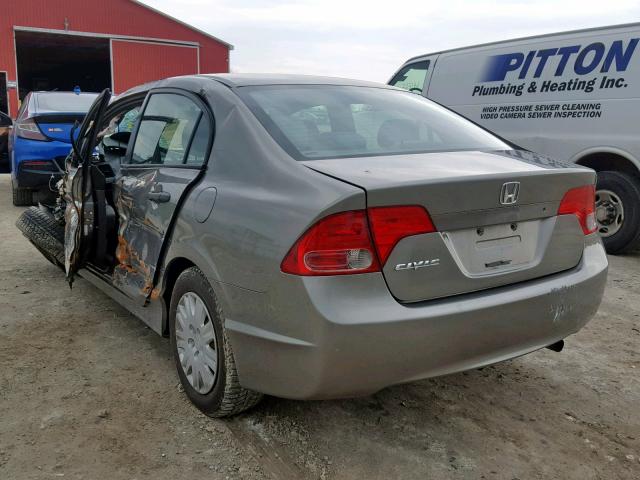 2HGFA15346H032682 - 2006 HONDA CIVIC DX GRAY photo 3