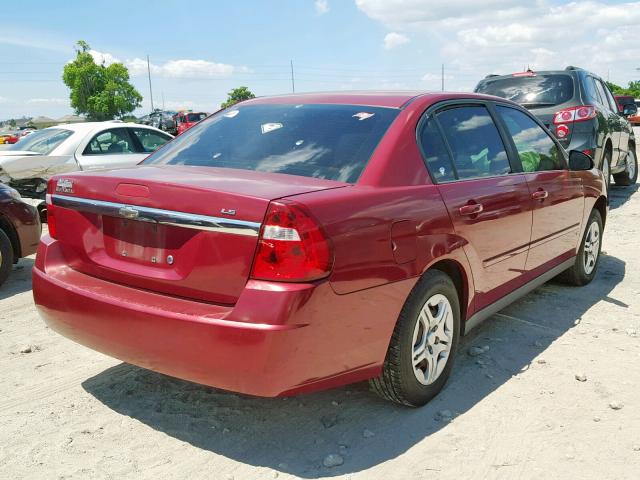 1G1ZS51F66F290714 - 2006 CHEVROLET MALIBU LS BURGUNDY photo 4