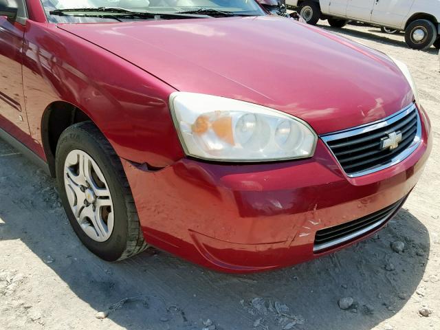 1G1ZS51F66F290714 - 2006 CHEVROLET MALIBU LS BURGUNDY photo 9