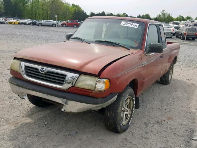 4F4YR16C3WTM31124 - 1998 MAZDA B2500 CAB RED photo 2