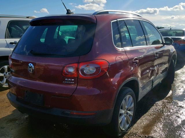 WVGBV75N29W500495 - 2009 VOLKSWAGEN TIGUAN SE RED photo 4