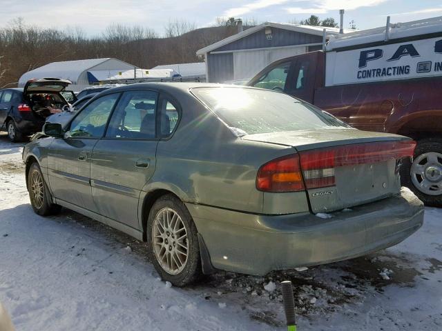 4S3BE625747200070 - 2004 SUBARU LEGACY L S GREEN photo 3