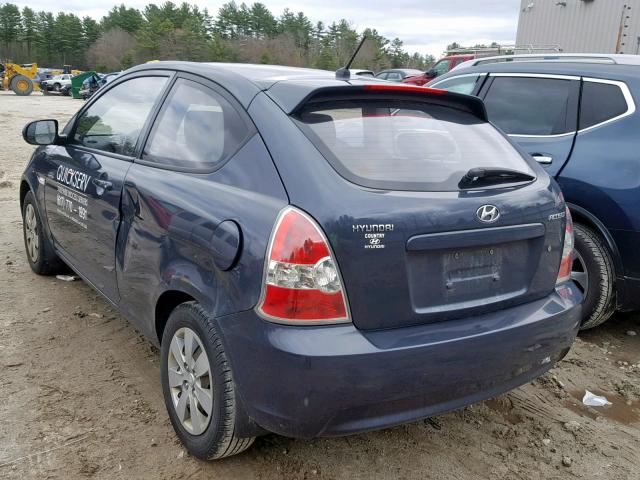 KMHCM3AC3AU178356 - 2010 HYUNDAI ACCENT BLU GRAY photo 3