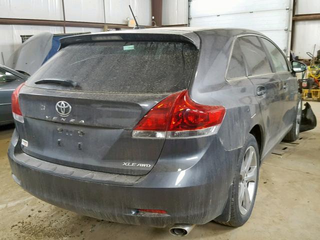 4T3BK3BB4GU124765 - 2016 TOYOTA VENZA XLE GRAY photo 4