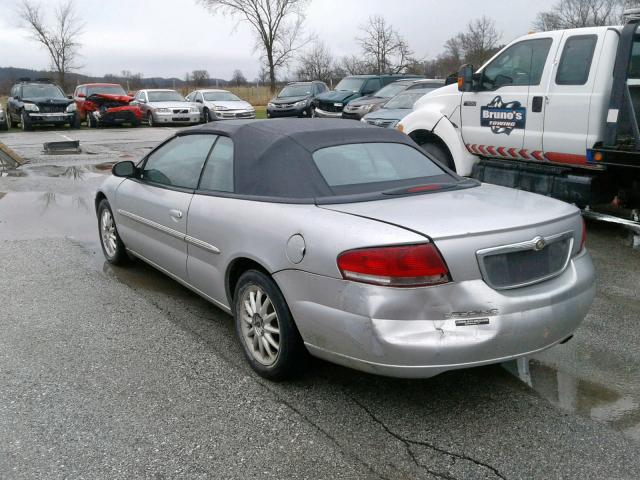 1C3EL55U41N587057 - 2001 CHRYSLER SEBRING LX SILVER photo 3