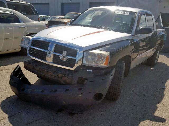 1D7HW48N75S194990 - 2005 DODGE DAKOTA QUA GRAY photo 2