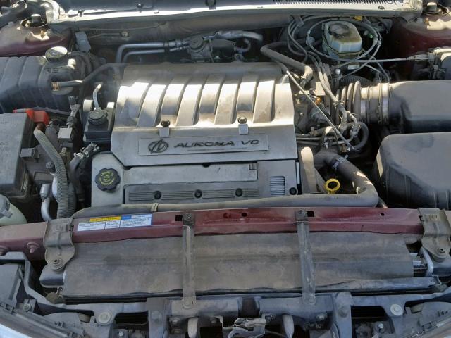 1G3GS64C814116220 - 2001 OLDSMOBILE AURORA 4.0 BURGUNDY photo 7