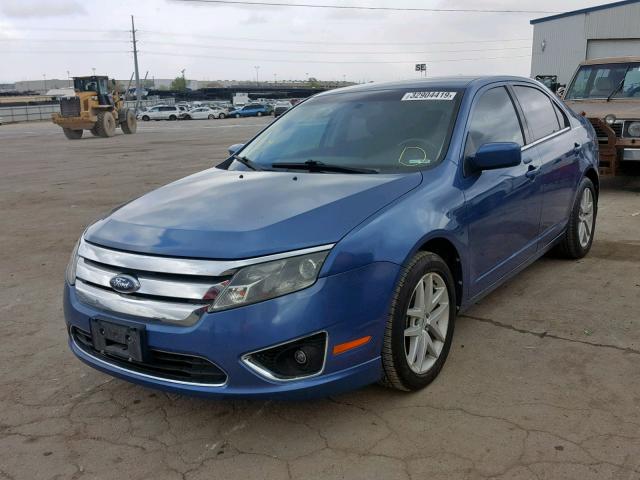 3FAHP0CG9AR175278 - 2010 FORD FUSION SEL BLUE photo 2