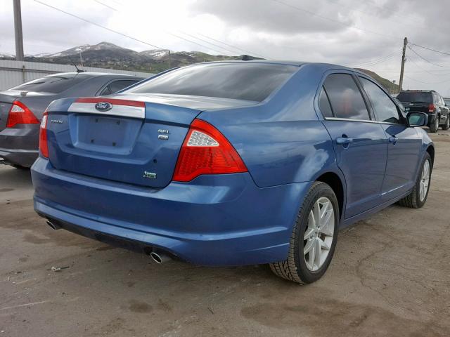 3FAHP0CG9AR175278 - 2010 FORD FUSION SEL BLUE photo 4