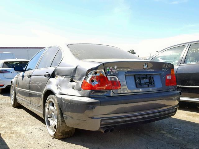 WBAAV53401FJ68525 - 2001 BMW 330 I GRAY photo 3