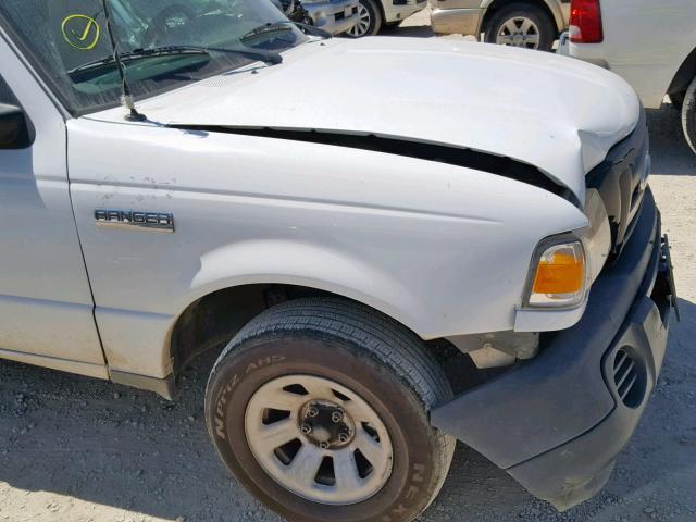 1FTYR10D79PA64669 - 2009 FORD RANGER WHITE photo 9