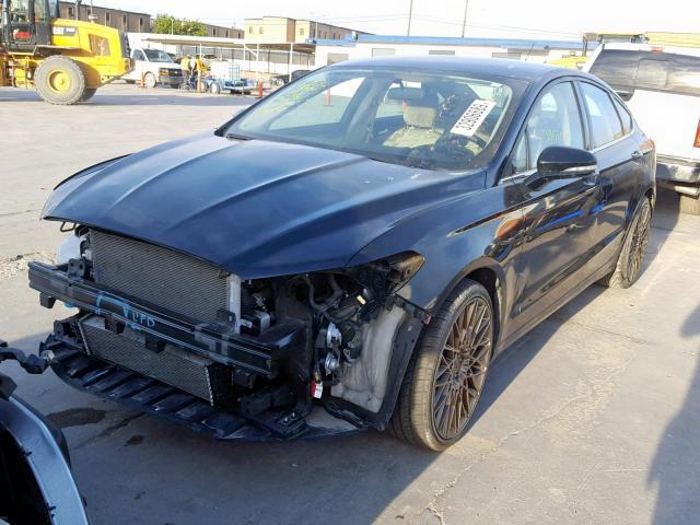 3FA6P0HD9ER227245 - 2014 FORD FUSION SE BLACK photo 2