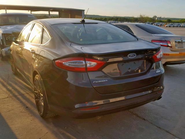 3FA6P0HD9ER227245 - 2014 FORD FUSION SE BLACK photo 3
