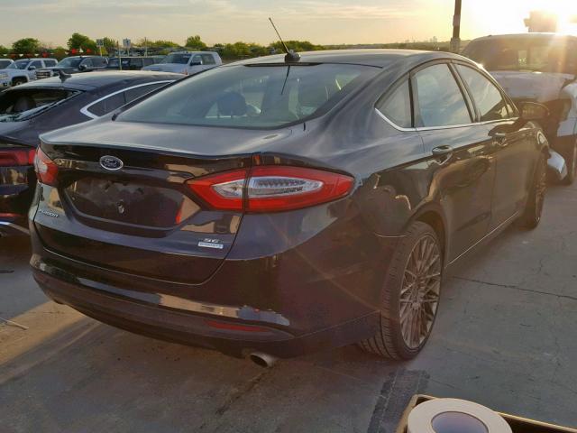 3FA6P0HD9ER227245 - 2014 FORD FUSION SE BLACK photo 4