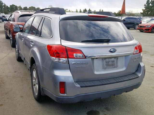 4S4BRDKC6B2393129 - 2011 SUBARU OUTBACK 3. SILVER photo 3