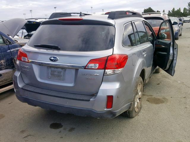 4S4BRDKC6B2393129 - 2011 SUBARU OUTBACK 3. SILVER photo 4