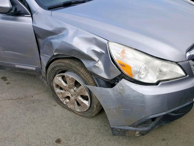 4S4BRDKC6B2393129 - 2011 SUBARU OUTBACK 3. SILVER photo 9