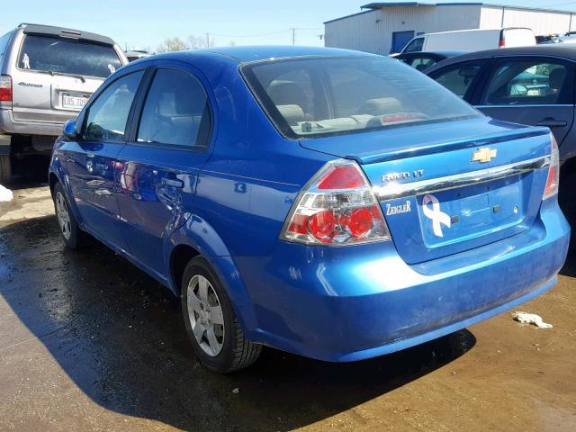 KL1TD5DEXAB087973 - 2010 CHEVROLET AVEO LS BLUE photo 3