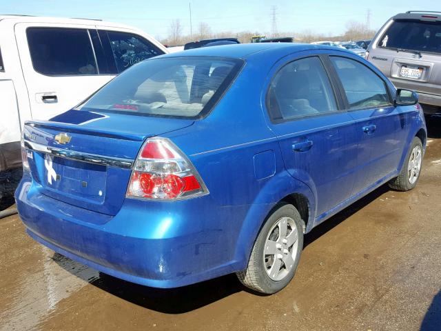 KL1TD5DEXAB087973 - 2010 CHEVROLET AVEO LS BLUE photo 4