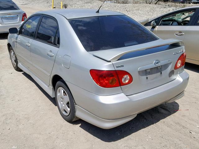 1NXBR32EX3Z075077 - 2003 TOYOTA COROLLA S SILVER photo 3