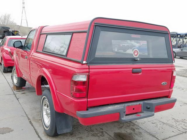 1FTYR10U84PA22360 - 2004 FORD RANGER RED photo 3