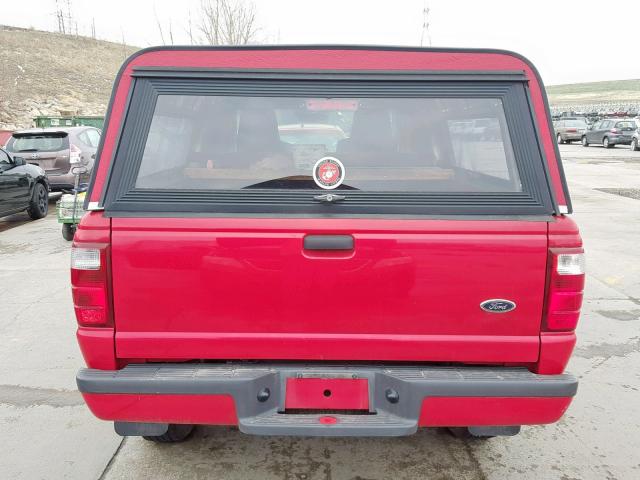 1FTYR10U84PA22360 - 2004 FORD RANGER RED photo 6