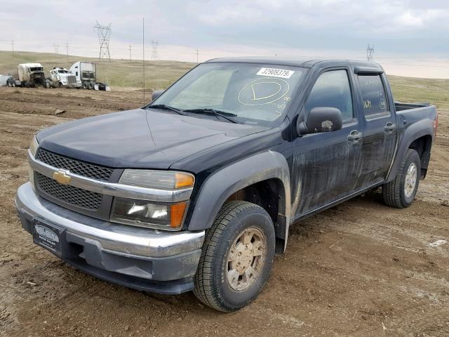 1GCDT13E678141348 - 2007 CHEVROLET COLORADO BLACK photo 2