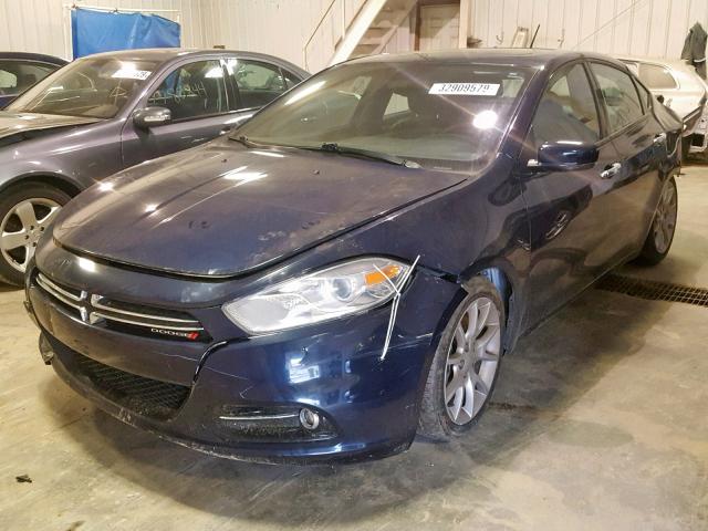 1C3CDFCA6DD103998 - 2013 DODGE DART LIMIT BLUE photo 2