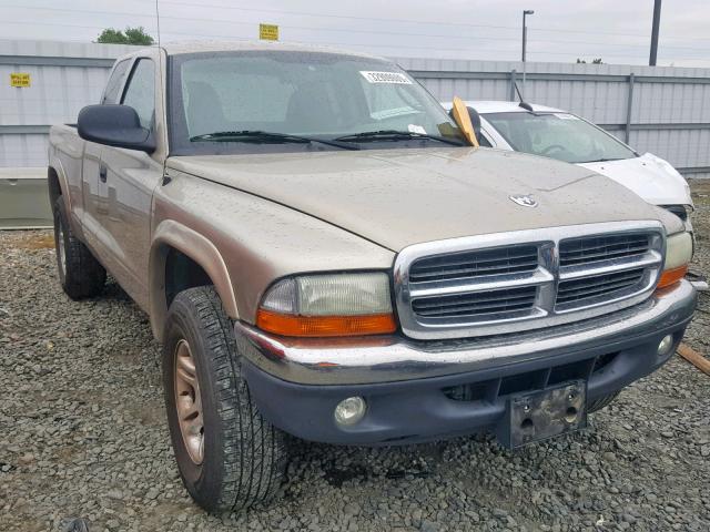 1D7HG42N64S610029 - 2004 DODGE DAKOTA SLT BEIGE photo 1