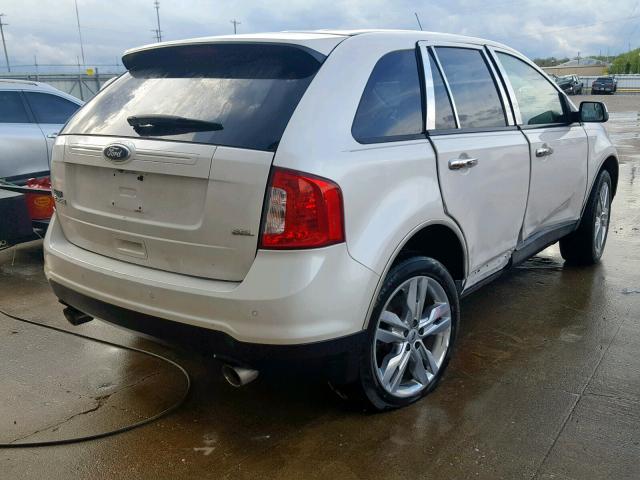 2FMDK3JC0DBA56610 - 2013 FORD EDGE SEL WHITE photo 4