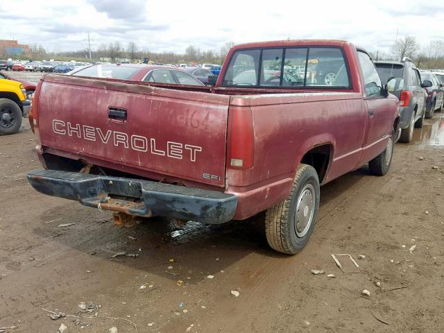 2GCFC24Z9K1100501 - 1989 CHEVROLET GMT-400 C2 MAROON photo 4