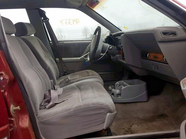 1G4AG55M9T6433631 - 1996 BUICK CENTURY SP MAROON photo 5