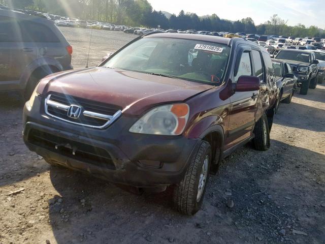 SHSRD78883U143114 - 2003 HONDA CR-V EX MAROON photo 2