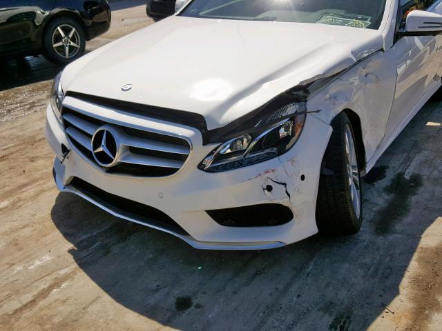 WDDHF5KB6EA917741 - 2014 MERCEDES-BENZ E 350 WHITE photo 9