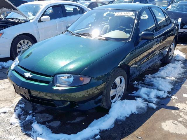 1G1JF52F737232858 - 2003 CHEVROLET CAVALIER L GREEN photo 2