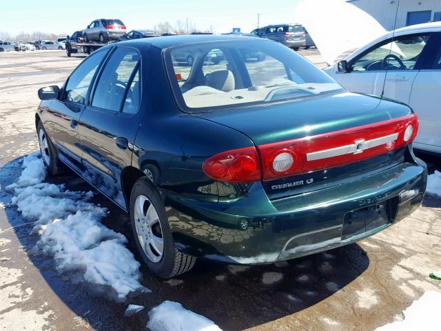 1G1JF52F737232858 - 2003 CHEVROLET CAVALIER L GREEN photo 3