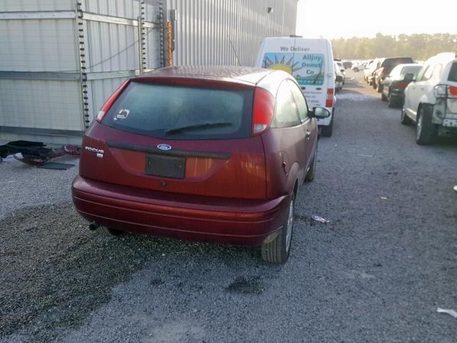 1FAFP31N17W313699 - 2007 FORD FOCUS ZX3 MAROON photo 4