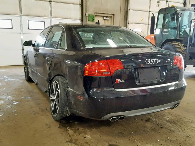 WAUGL78E87A096525 - 2007 AUDI NEW S4 QUA BLACK photo 3