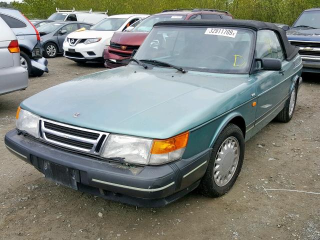 YS3AL75L2M7007724 - 1991 SAAB 900 BASE GREEN photo 2