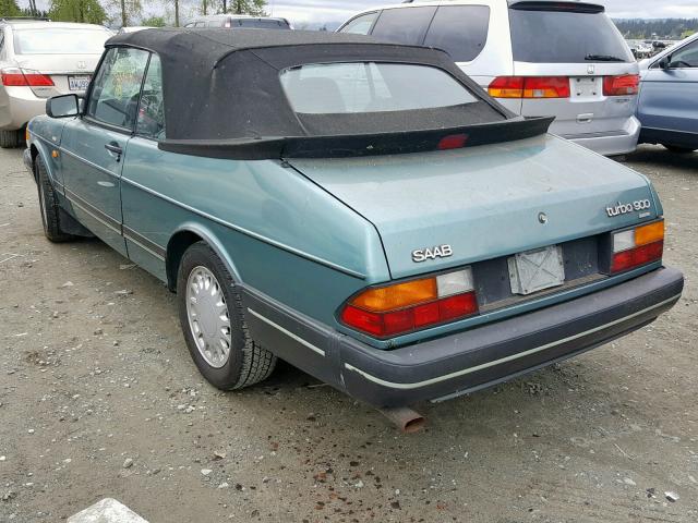 YS3AL75L2M7007724 - 1991 SAAB 900 BASE GREEN photo 3