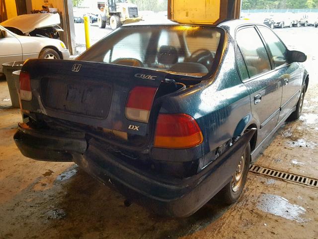 1HGEJ6627TL047447 - 1996 HONDA CIVIC DX GREEN photo 4